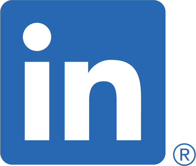 LinkedIn Logo, links to LinkedIn profile page